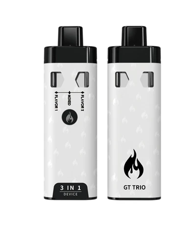 Kétkamrás, két ízű, eldobható Vape 2 íz egy készülékben Vape Empty E Cig párologtató készlet - Eldobható CBD Vape 2 íz egyben