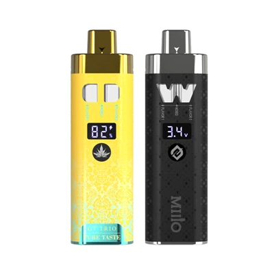 2 olajpohár kettős ízű, előmelegített CBD/THC/HHC eldobható vape toll képernyővel